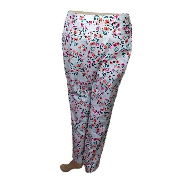 Calvin Klein Pants Floral Printed Side Pockets 8 - Picture 2 of 9